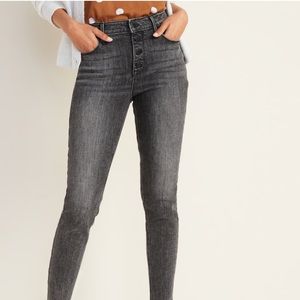 NWT Old Navy High Waisted Button Fly Skinny Jeans